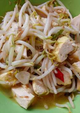 Tumis tauge campur tahu kuning simple nikmat