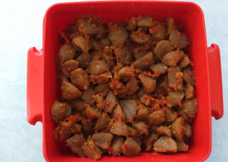 bahan dan cara membuat Baso Sapi Balado