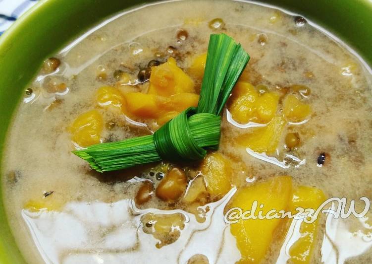 resep lengkap untuk Bubur kacang ijo nangka