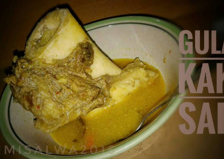 resep masakan Gulai kaki sapi pedas tanpa santan ??