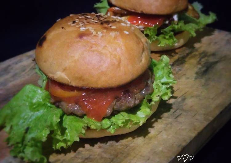 resep Hamburger With Beef Patty HomeMade