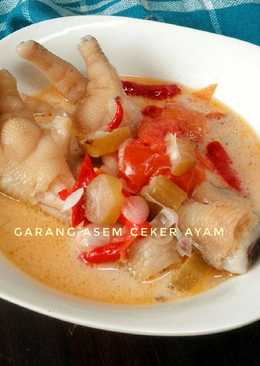 Garang Asem Ceker Ayam Berkuah segerrrrr