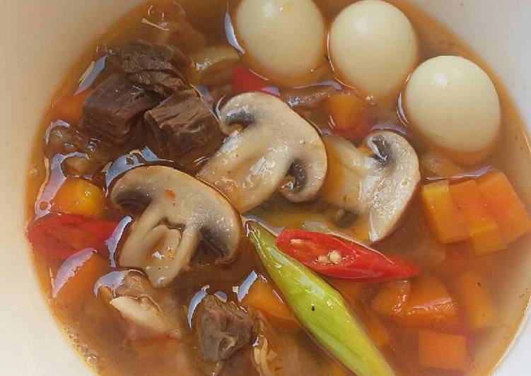 gambar untuk resep Sop daging pedas manis