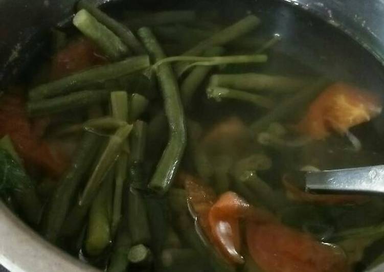 gambar untuk resep Sayur asem Kacang dan Kangkung ??