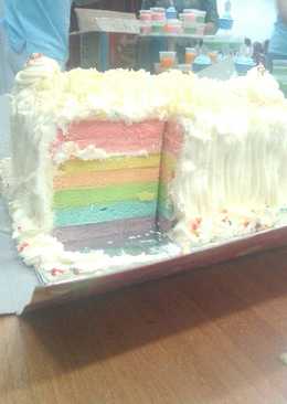 Rainbow cake versi ulang tahunðŸ°