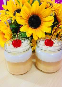 Puding busa susu keju