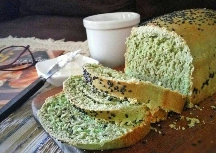 gambar untuk cara membuat Matcha bread #ketopad