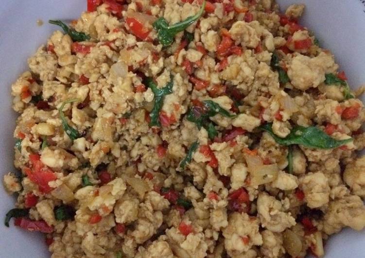 resep masakan Basil Chicken Minced