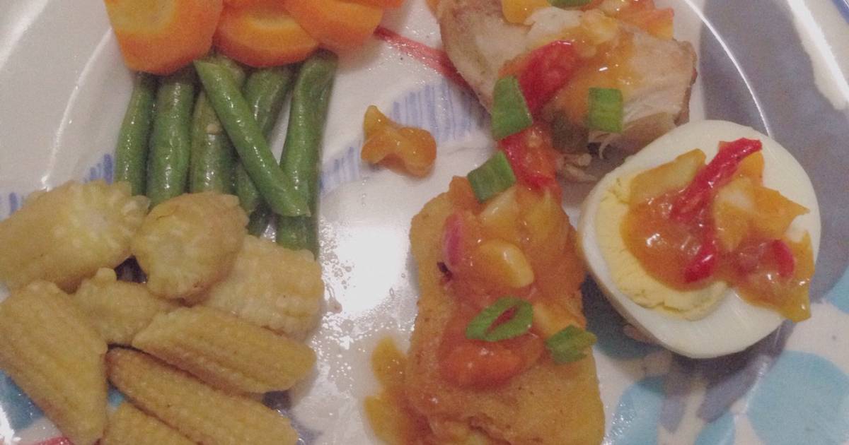 Resep Ayam saos sunkist pedas manis ala Prmgny