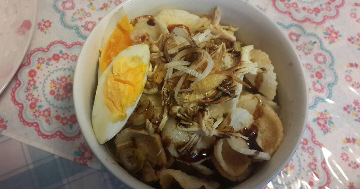 Resep Bubur ayam praktis kuah indofood ala Kitty A. Lestari