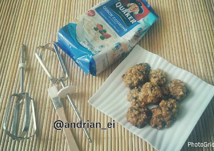 resep makanan Double Choco Oats Cookies