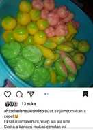 Kue kacang hijau buah buahan