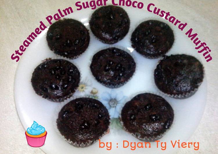 gambar untuk resep Muffin Custard Cokelat Gula Aren Kukus