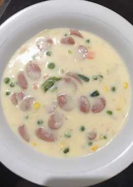 Cream soup sosis