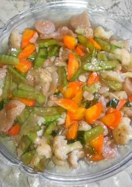 Tumis Kacang Kapri, Kembang Kol n Wortel Dg Saus Tiram