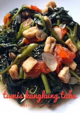 Tumis kangkung tahu