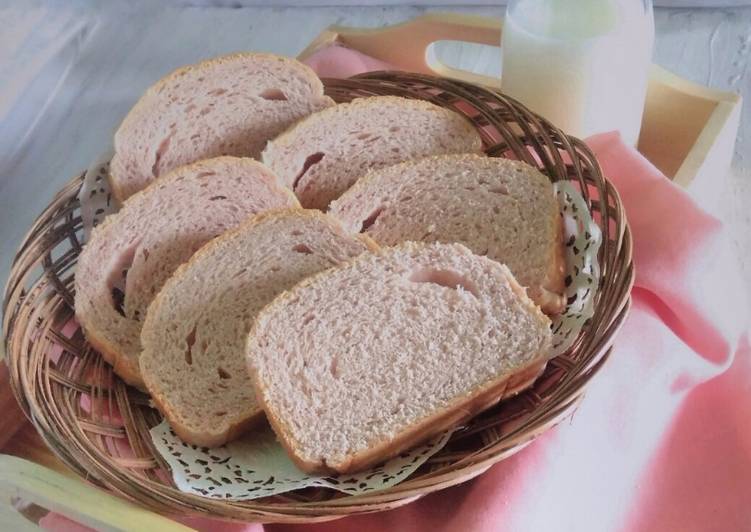 Roti Tawar Ubi Ungu (EggLess) #PekanInspirasi