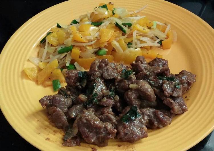 gambar untuk resep Beef Teriyaki & Oseng Salad