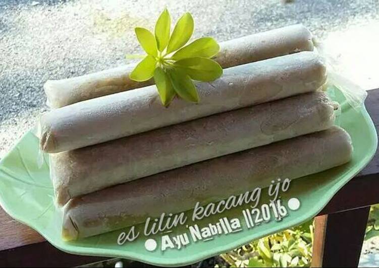 cara membuat Es lilin kacang ijo