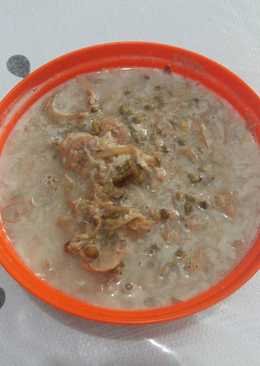 Jantung pisang dan kacang hijau santan