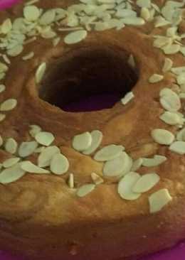Bolu marbel pisang almond