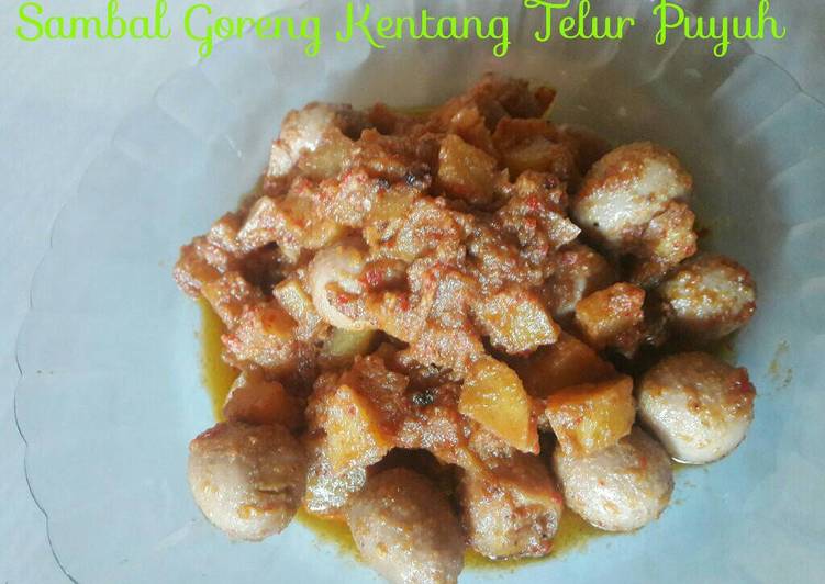 resep makanan Sambal goreng kentang telur puyuh