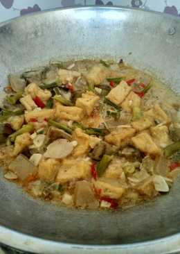 Lodeh (cecek, tahu, terong, kacang panjang) bumbu iris