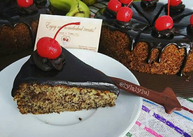 Resep Banana Cake Topping Ganache - lylalylul