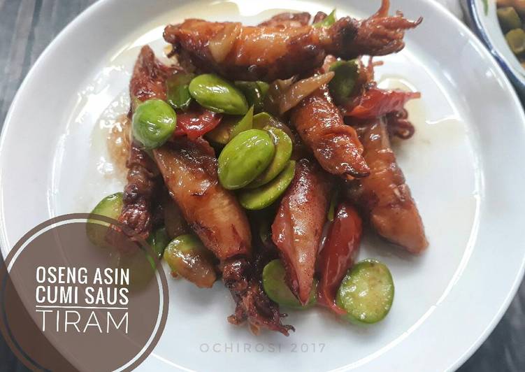 resep Oseng Asin Cumi Saus Tiram