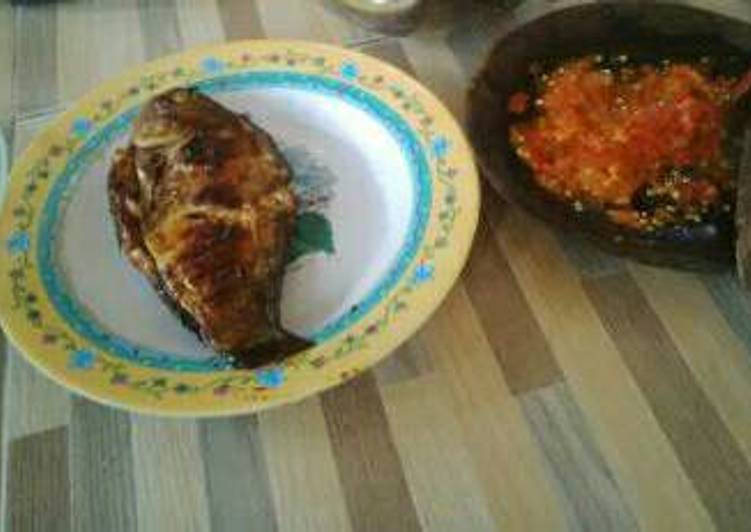 resep makanan Ikan nila bakar madu simple double pan