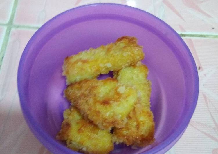 gambar untuk cara membuat MPASI 11m chicken nugget with cheese