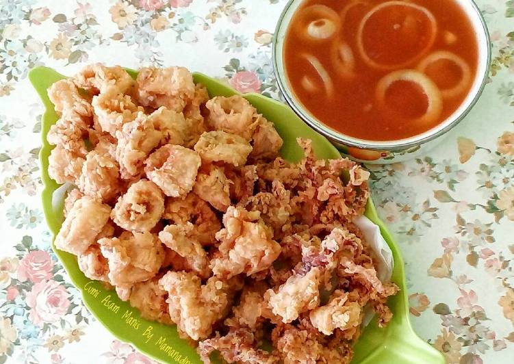 resep Cumi Goreng Super Crispy Saus Asam Manis