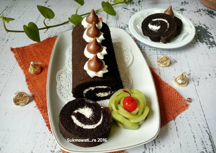 bahan dan cara membuat Chocolate Swissroll