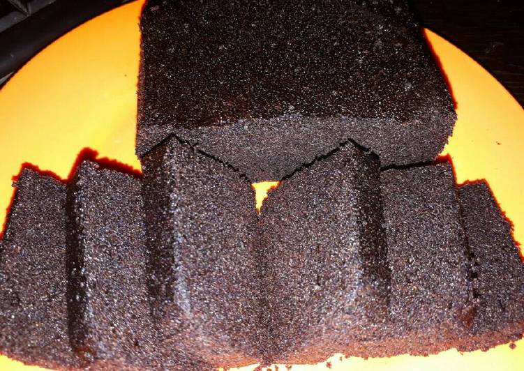 cara membuat Brownies kukus ketan hitam