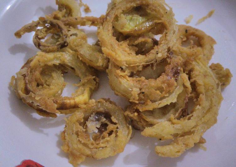 Resep Onion rings/bawang bombay goreng
