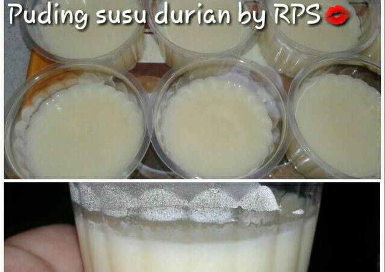 bahan dan cara membuat Puding susu durian by rumah puding shakilla