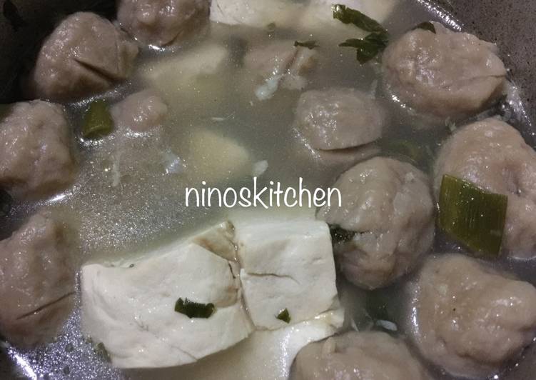 gambar untuk resep makanan Bakso tahu kuah