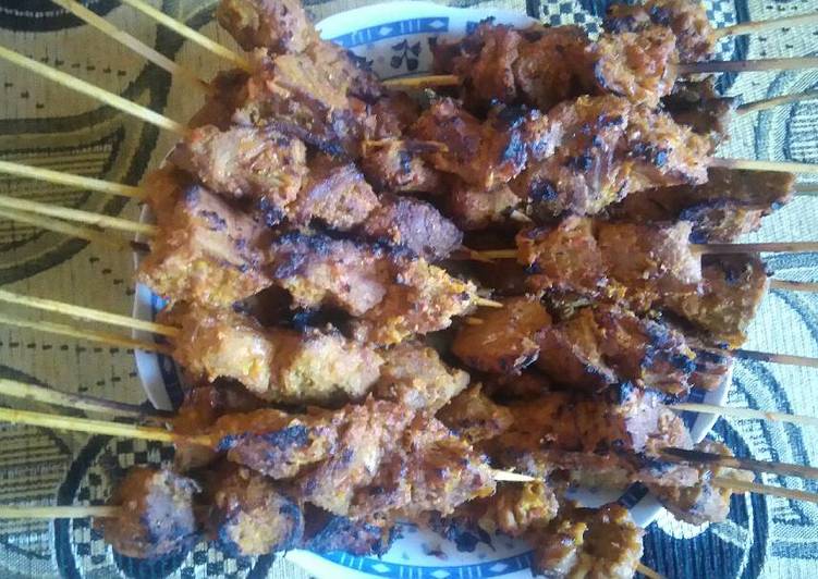 cara membuat Sate sapi (sate komoh) #kitaberbagi