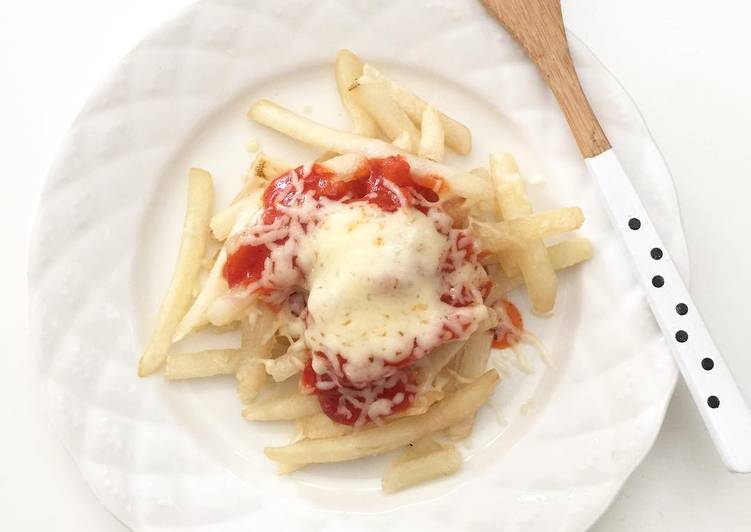 bahan dan cara membuat French Fries Bolognaise