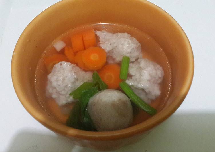 resep makanan Sop baso ayam dan baso sapi