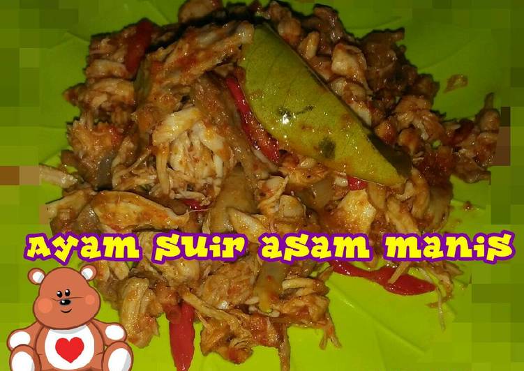 bahan dan cara membuat Ayam suir pedas asam manis