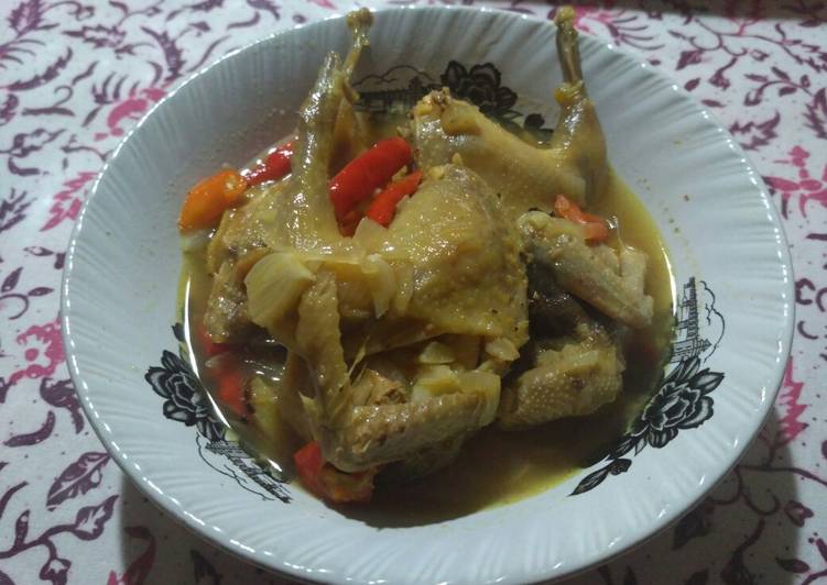 Puyuh kuah pedas