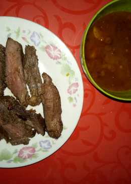 Simple Beef steak with blackpapper sauces