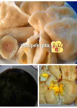 Pempek lenjer isi sosis & Pempek Kapal selam ð