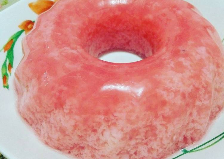 gambar untuk resep makanan Pudding lumut strawberry