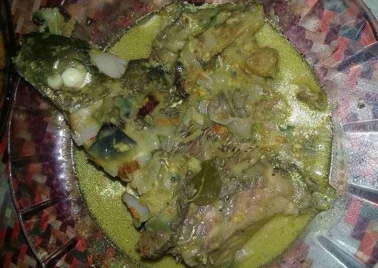 gambar untuk resep makanan Kari pekat kuning kepala ikan