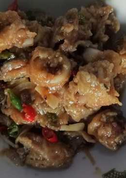 Cumi goreng tepung saus tiram
