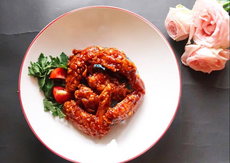 resep lengkap untuk Chicken wings saus bbq