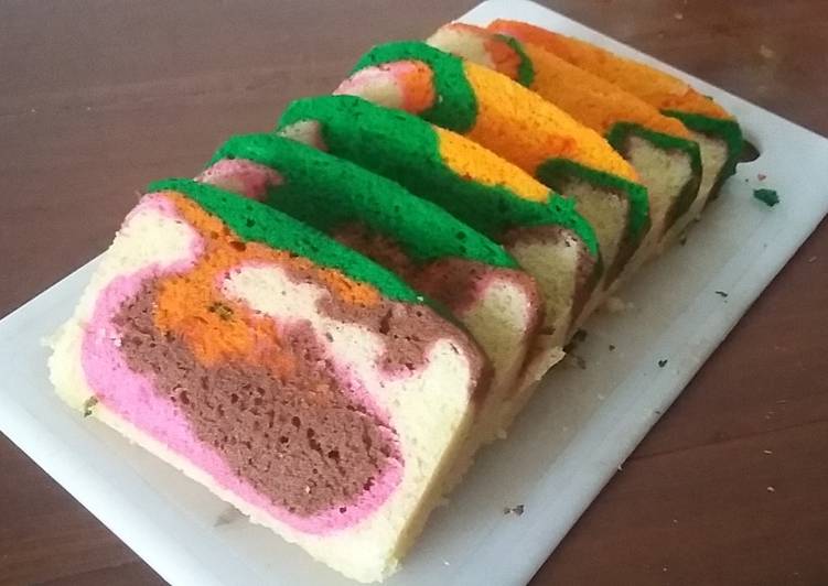 resep Bolu Kukus Warna-Warni