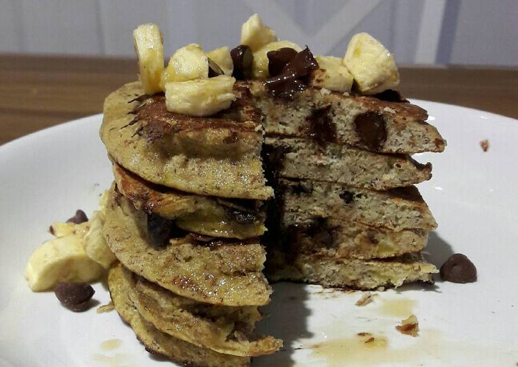 gambar untuk resep makanan Oat Banana Pancake with Chocochips (Gluten Free!)